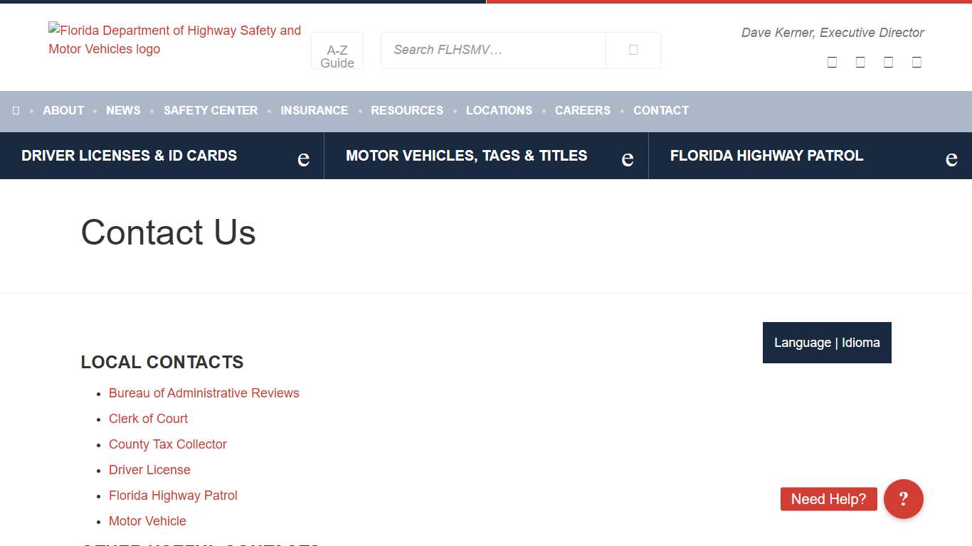 Contact Us - Florida Department of Highway Safety and Motor Vehicles